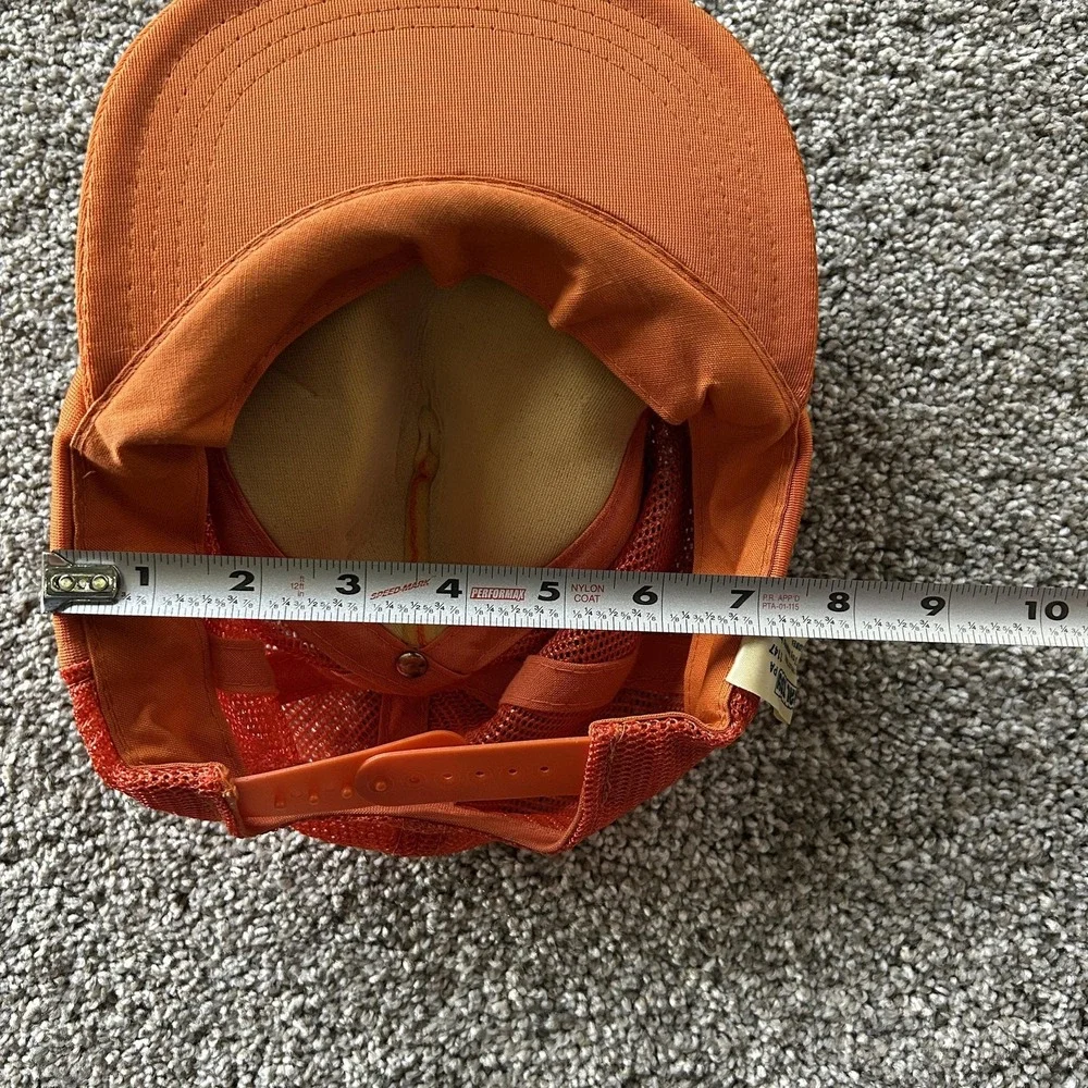 Vintage Animal Toy Hat Cap Snap Back Boys Adjustable Orange Plush Animal 1983